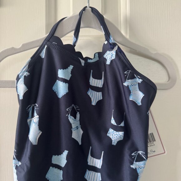 New Classic Prep Girls Athena Scallop One Piece Swimsuit Soleil Suits Small - Picture 7 of 13